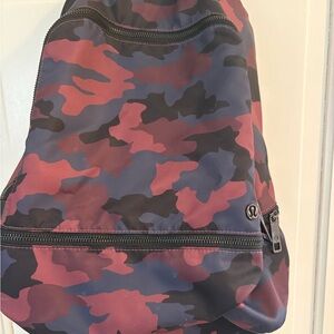 lululemon athletica Red and Black Camouflage Backpack